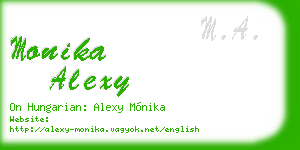 monika alexy business card
